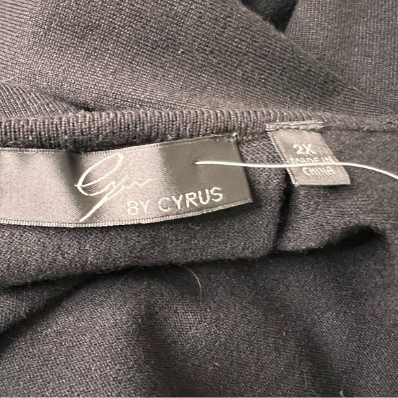 Cyrus Black Long Sleeve Scoop Neck Knit Sweater Size 2x - Picture 7 of 12